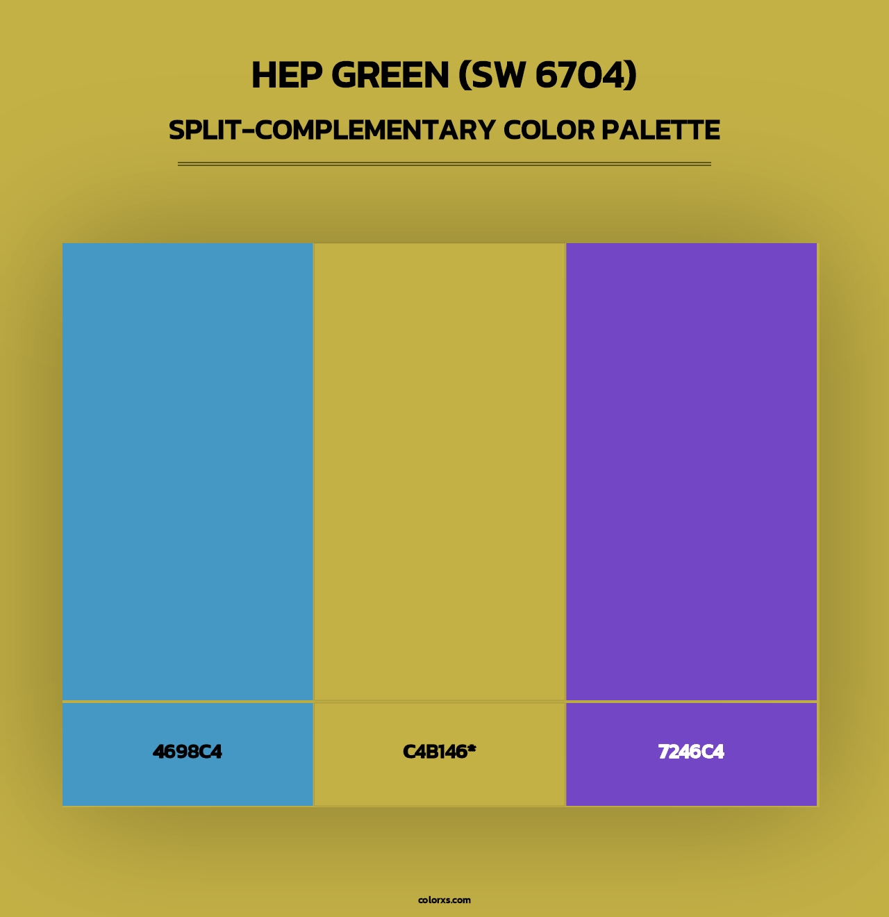 Hep Green (SW 6704) - Split-Complementary Color Palette