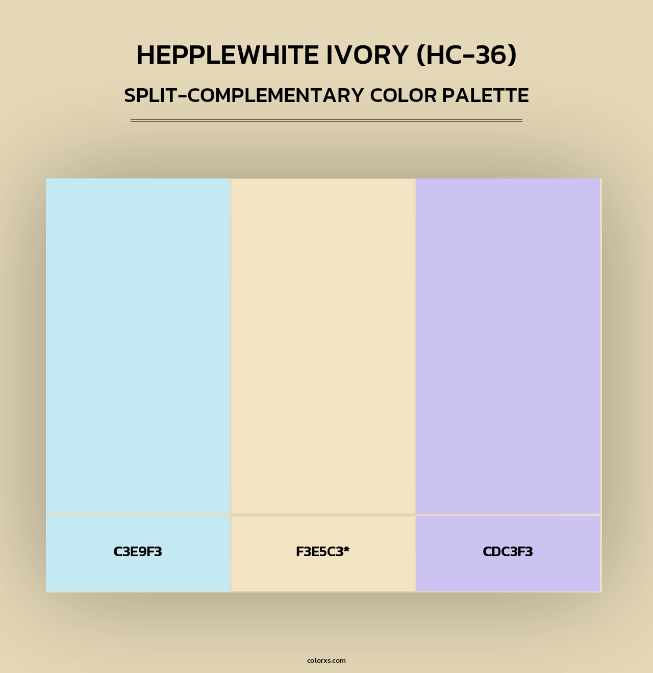 Hepplewhite Ivory (HC-36) - Split-Complementary Color Palette