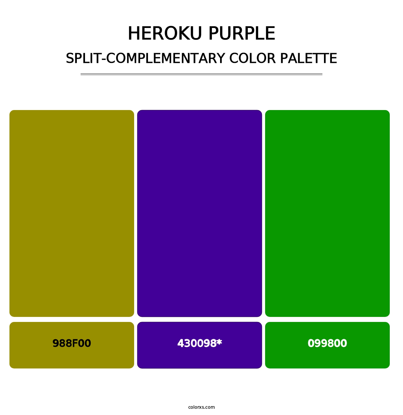 Heroku Purple - Split-Complementary Color Palette