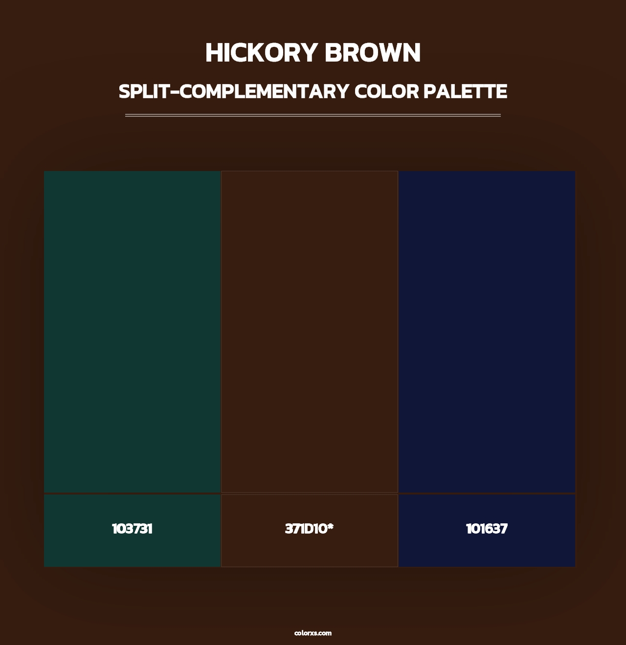 Hickory Brown - Split-Complementary Color Palette