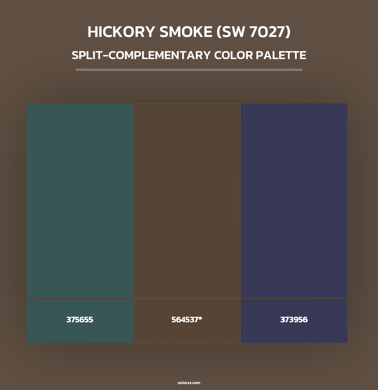 Hickory Smoke (SW 7027) - Split-Complementary Color Palette
