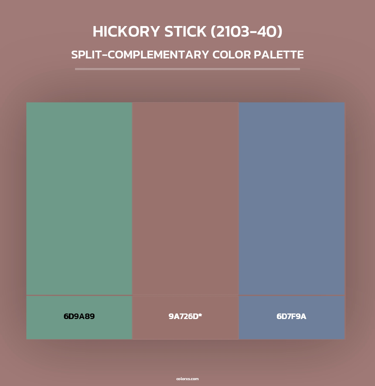 Hickory Stick (2103-40) - Split-Complementary Color Palette