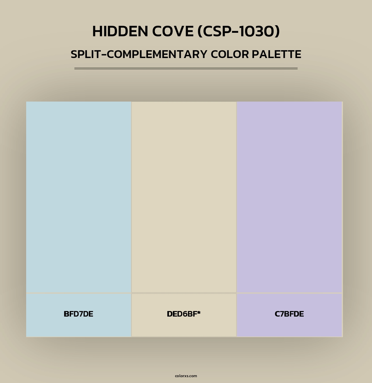 Hidden Cove (CSP-1030) - Split-Complementary Color Palette