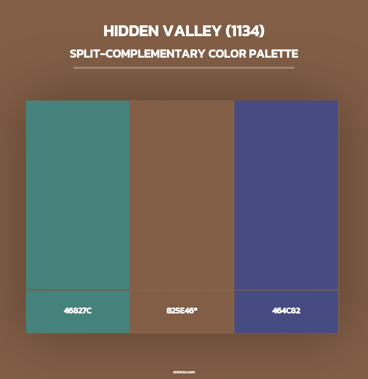 Hidden Valley (1134) - Split-Complementary Color Palette