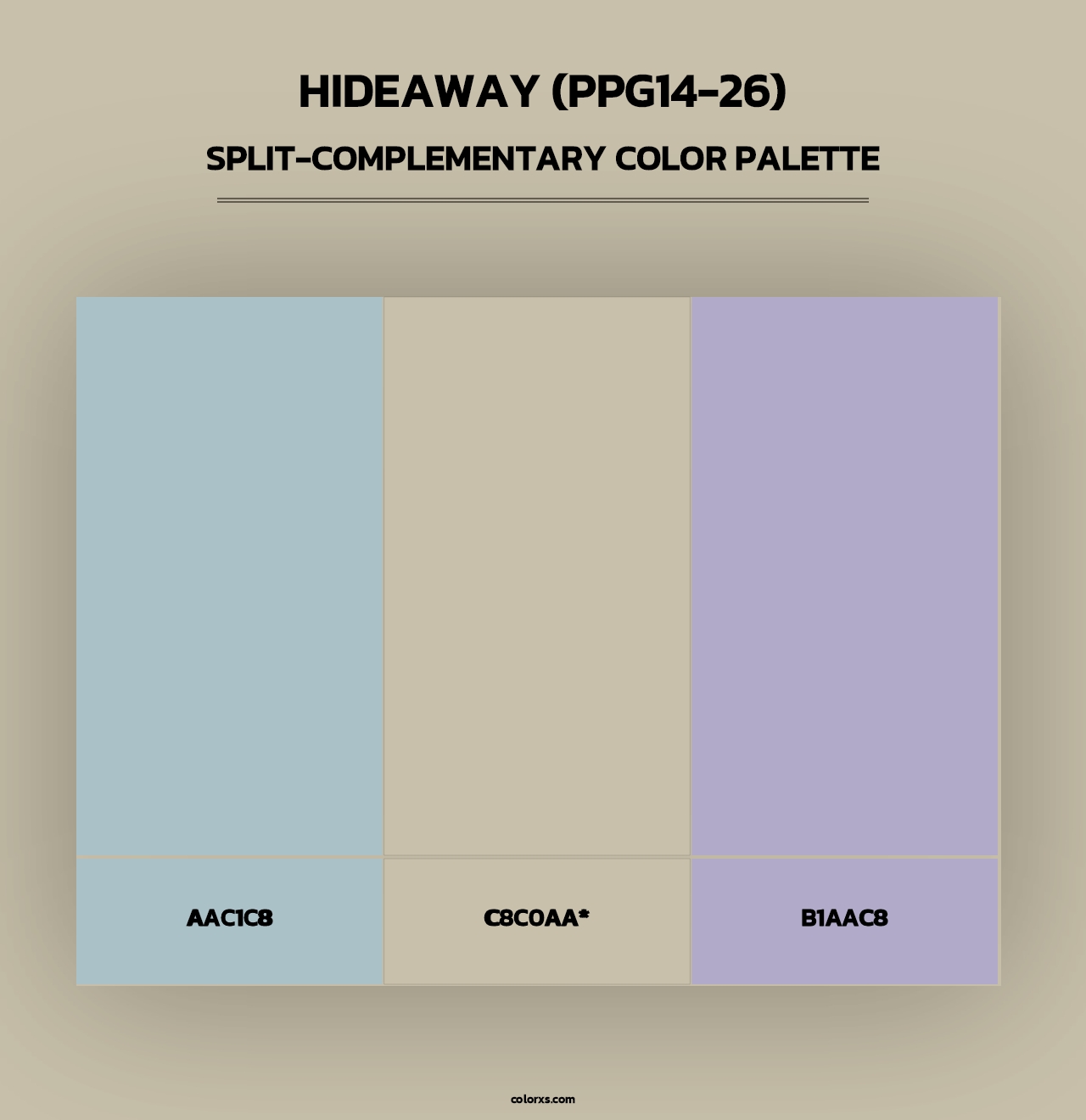 Hideaway (PPG14-26) - Split-Complementary Color Palette