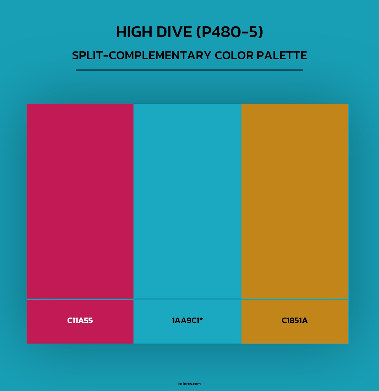 High Dive (P480-5) - Split-Complementary Color Palette