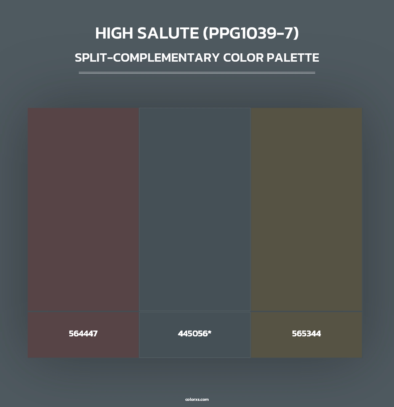 High Salute (PPG1039-7) - Split-Complementary Color Palette