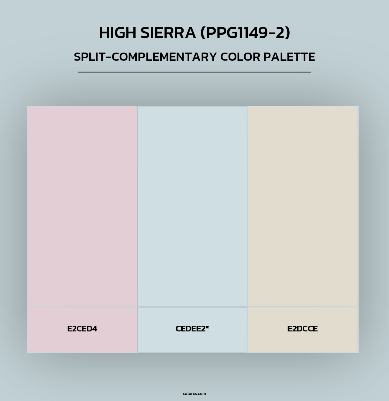 High Sierra (PPG1149-2) - Split-Complementary Color Palette