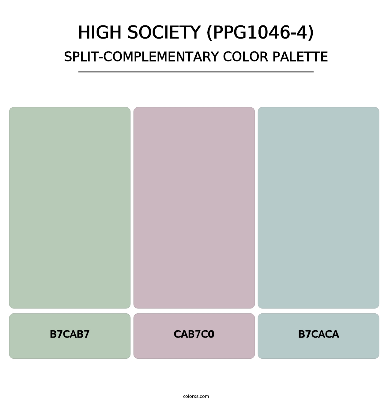 High Society (PPG1046-4) - Split-Complementary Color Palette