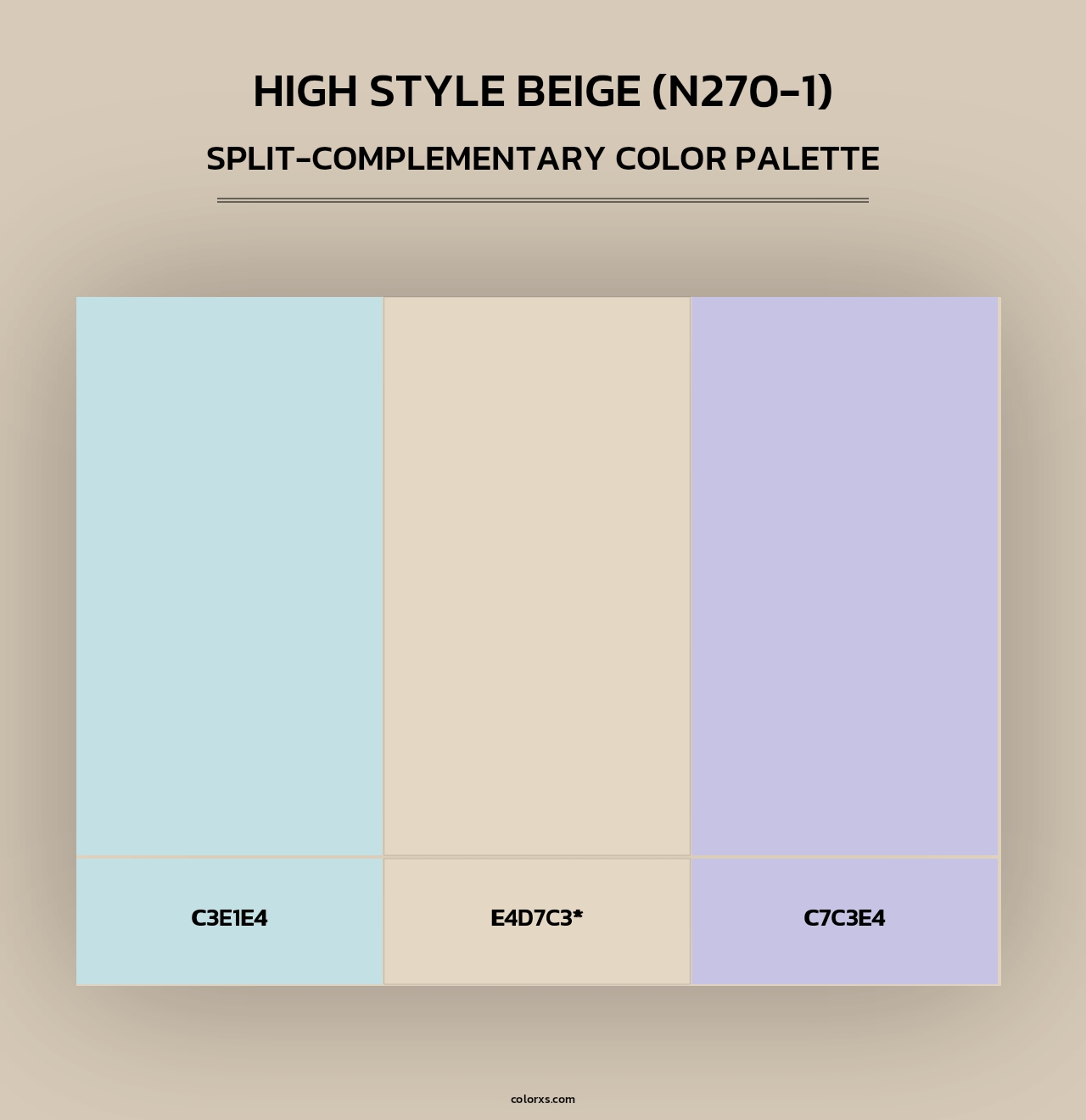 High Style Beige (N270-1) - Split-Complementary Color Palette