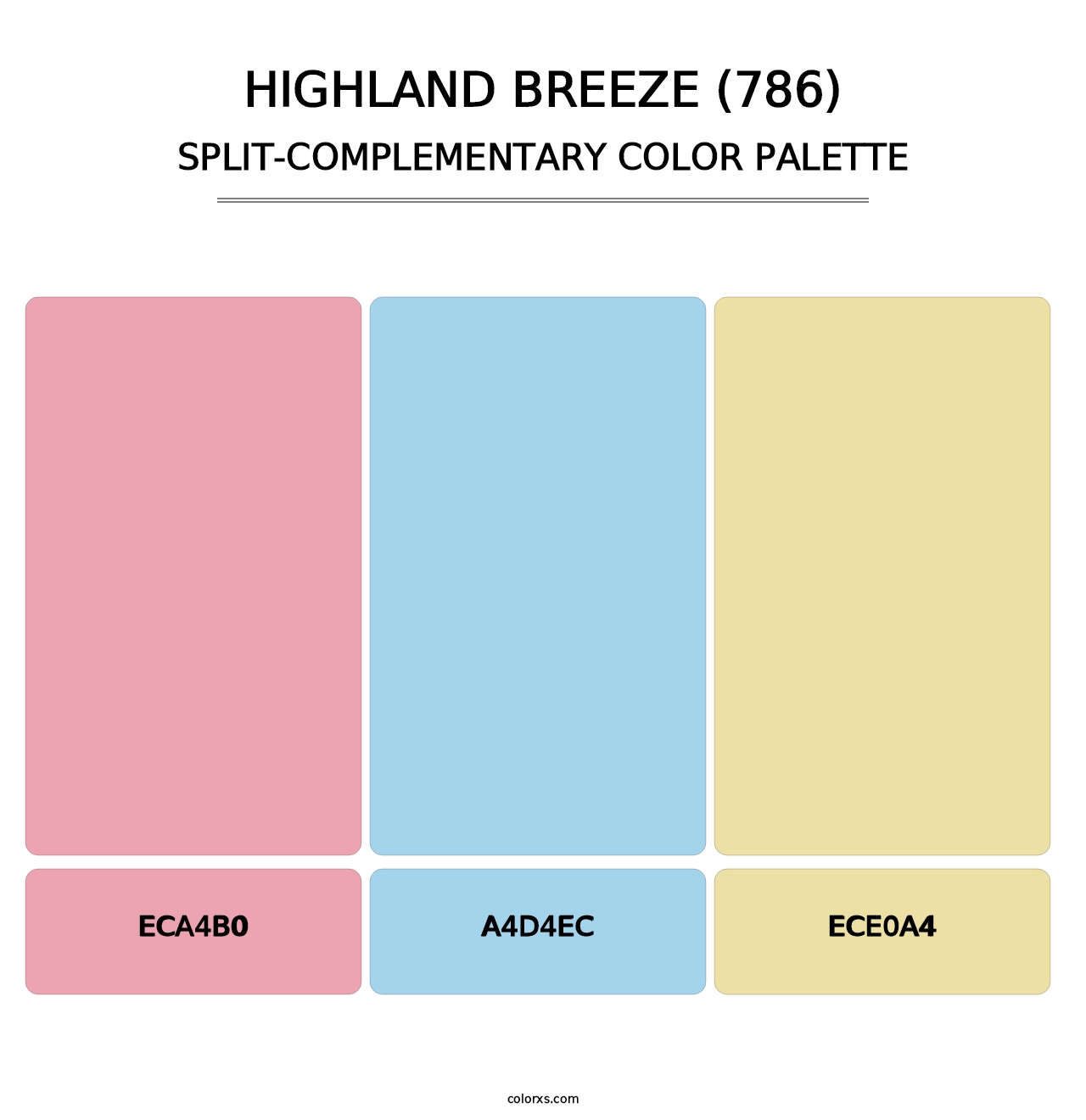 Highland Breeze (786) - Split-Complementary Color Palette