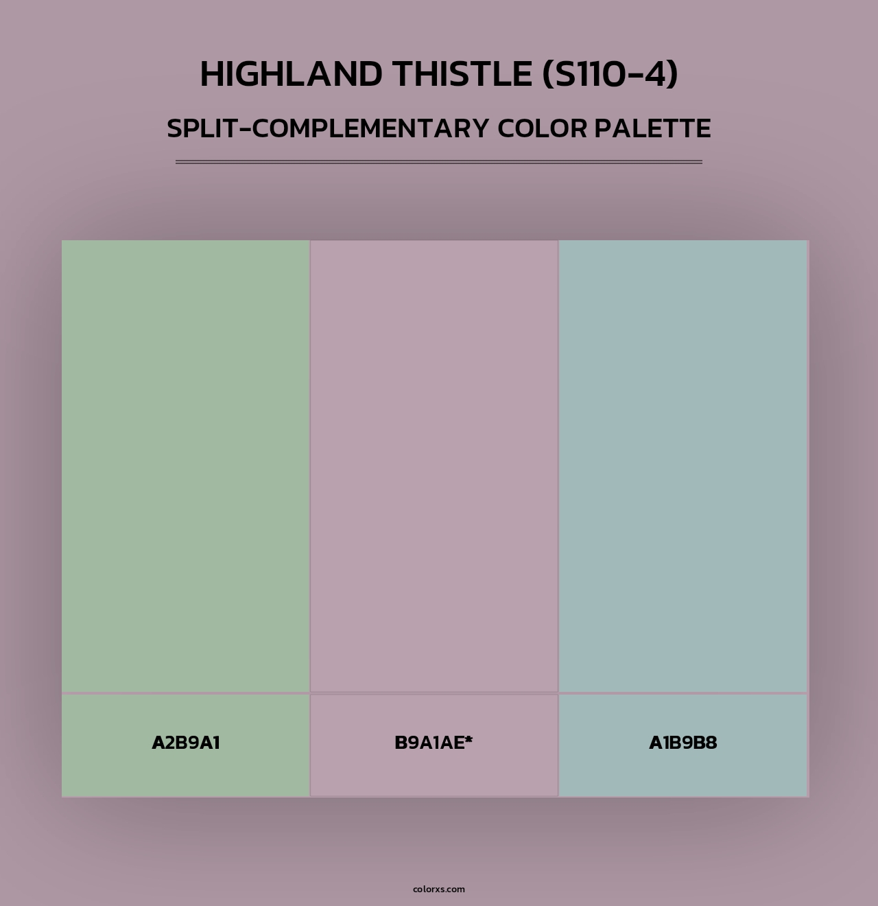Highland Thistle (S110-4) - Split-Complementary Color Palette