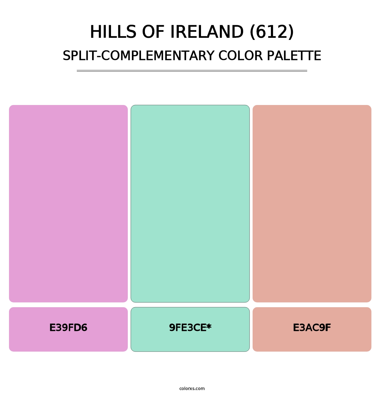 Hills of Ireland (612) - Split-Complementary Color Palette