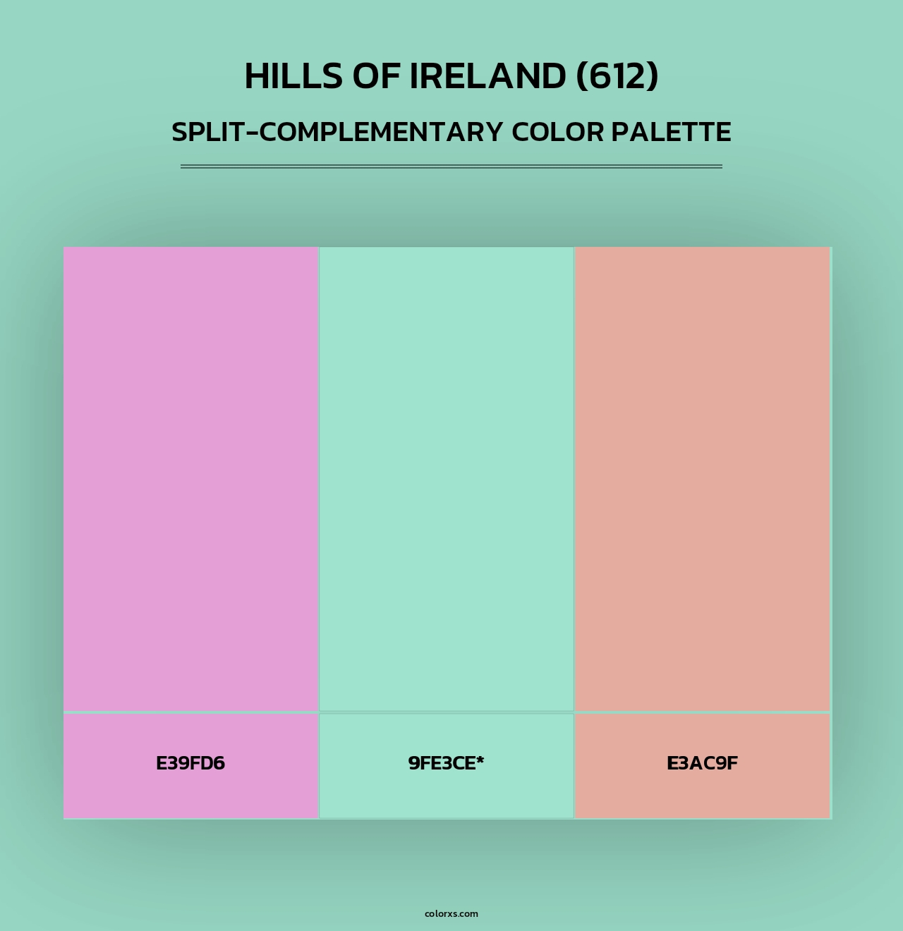 Hills of Ireland (612) - Split-Complementary Color Palette
