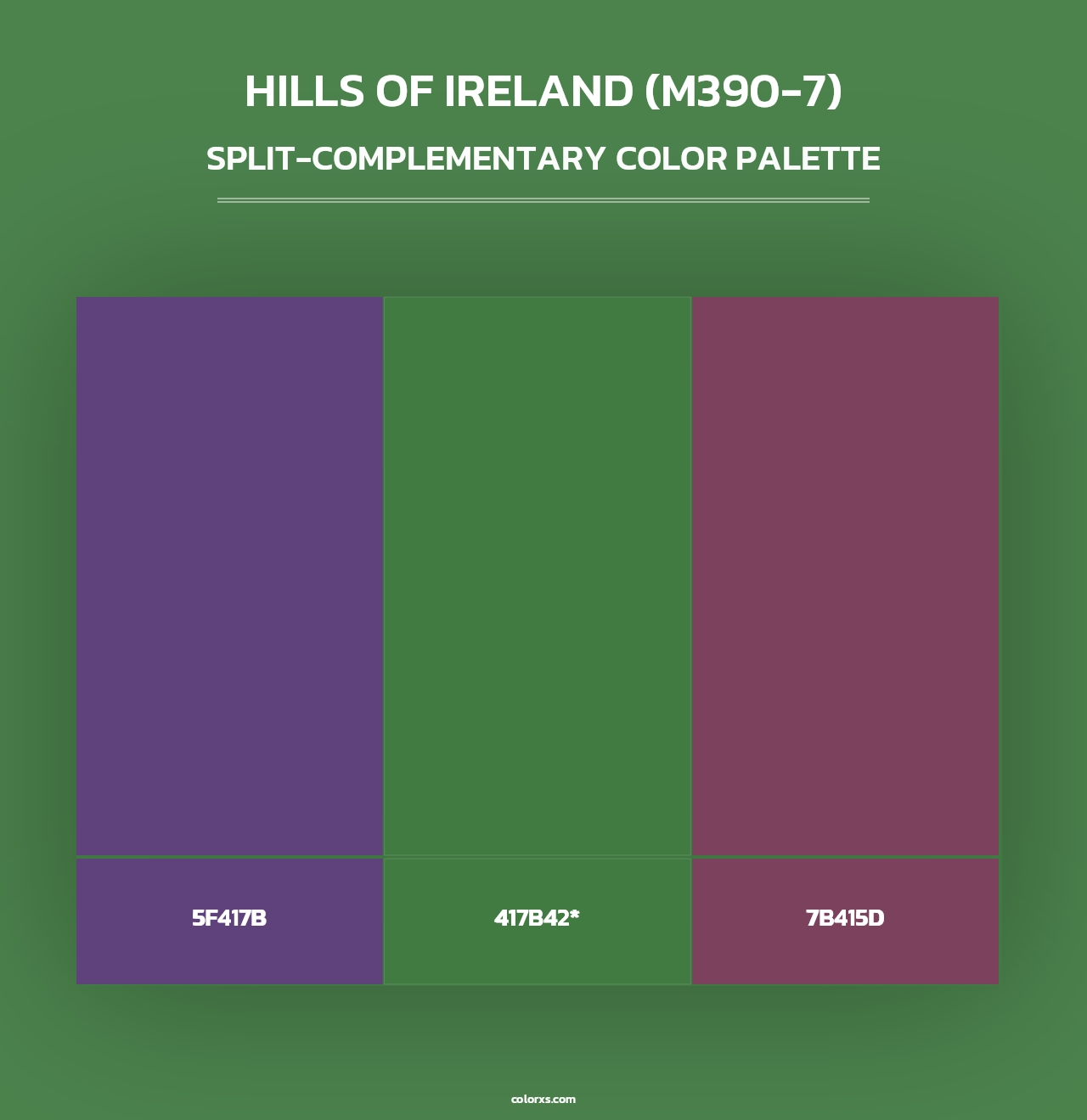 Hills Of Ireland (M390-7) - Split-Complementary Color Palette