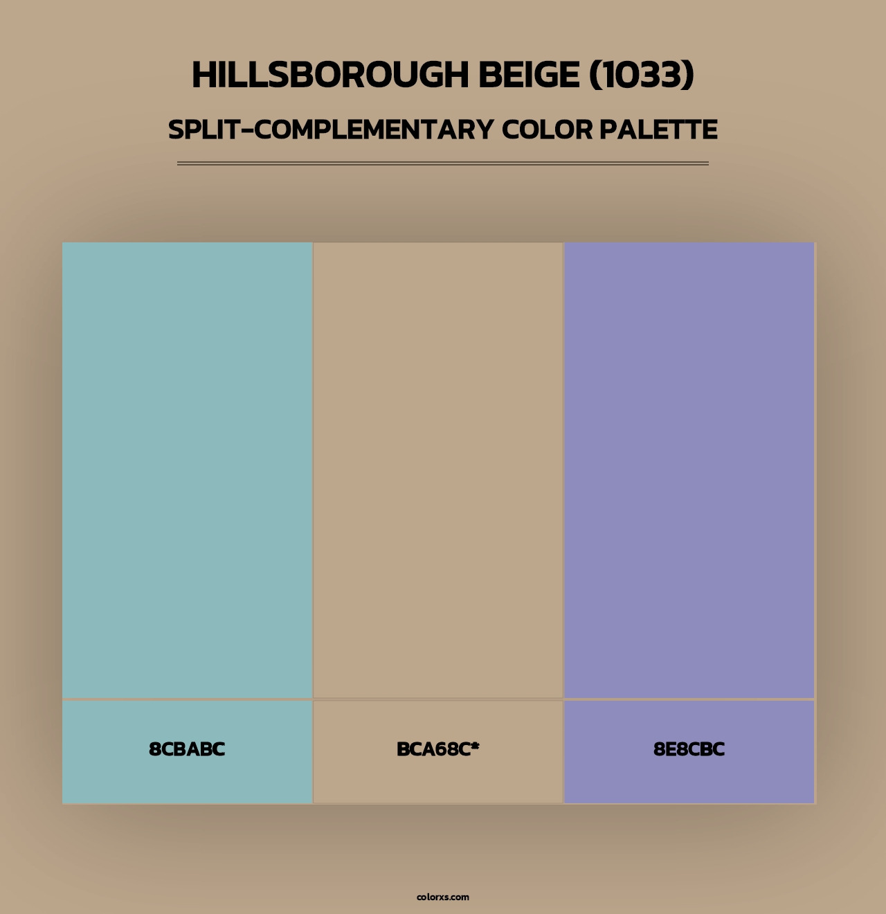 Hillsborough Beige (1033) - Split-Complementary Color Palette
