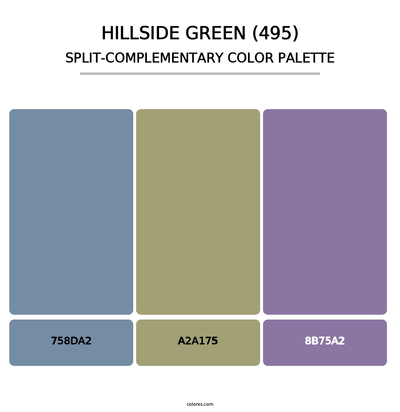 Hillside Green (495) - Split-Complementary Color Palette