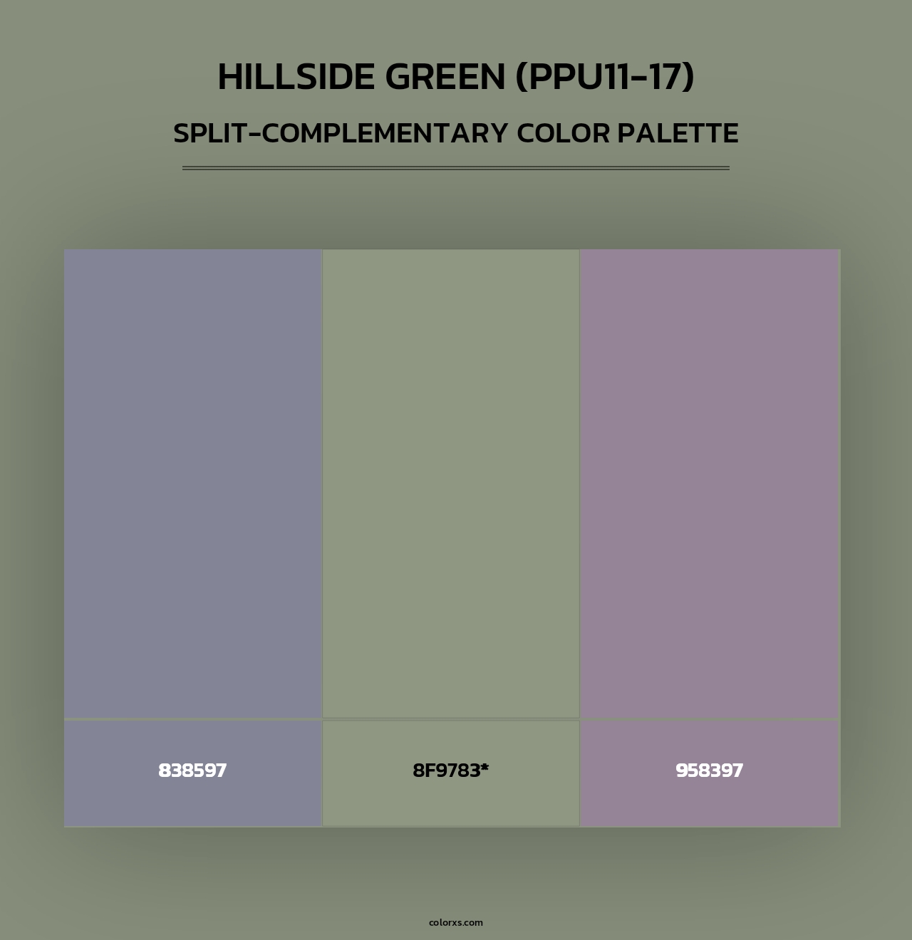 Hillside Green (PPU11-17) - Split-Complementary Color Palette
