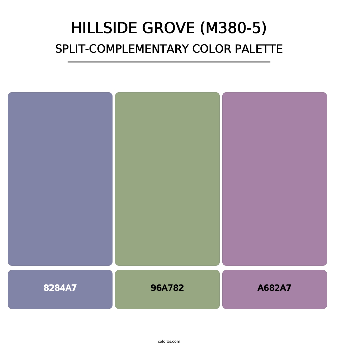 Hillside Grove (M380-5) - Split-Complementary Color Palette