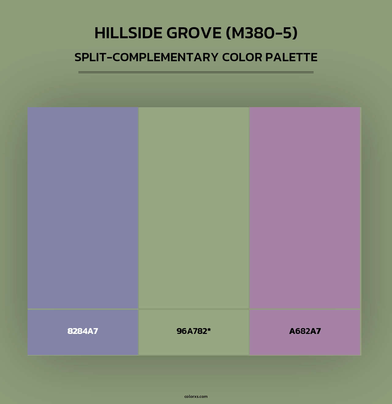 Hillside Grove (M380-5) - Split-Complementary Color Palette