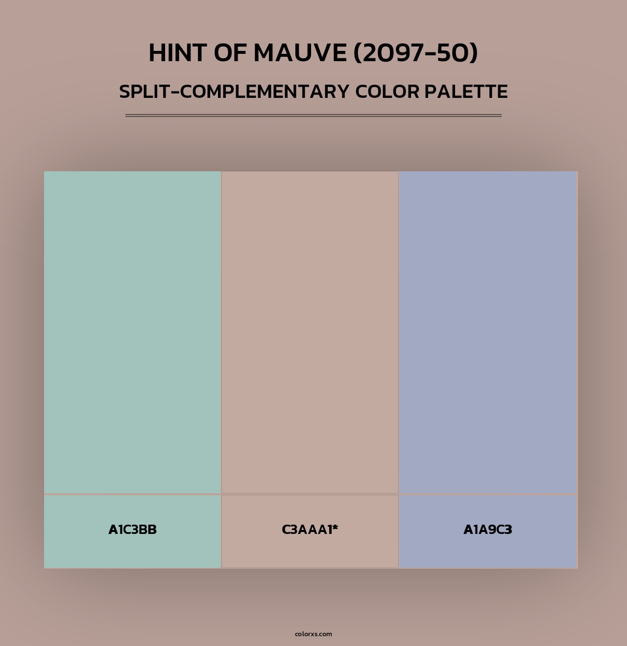 Hint of Mauve (2097-50) - Split-Complementary Color Palette