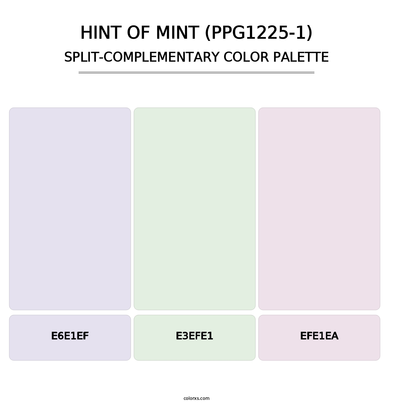 Hint Of Mint (PPG1225-1) - Split-Complementary Color Palette