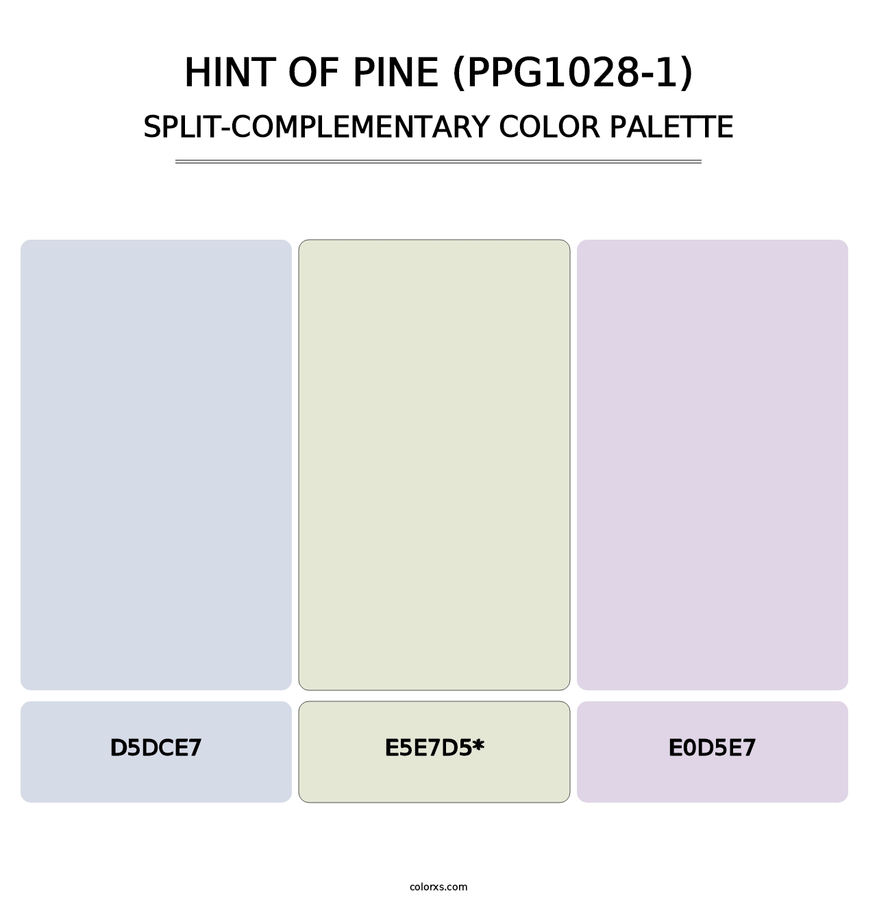 Hint Of Pine (PPG1028-1) - Split-Complementary Color Palette
