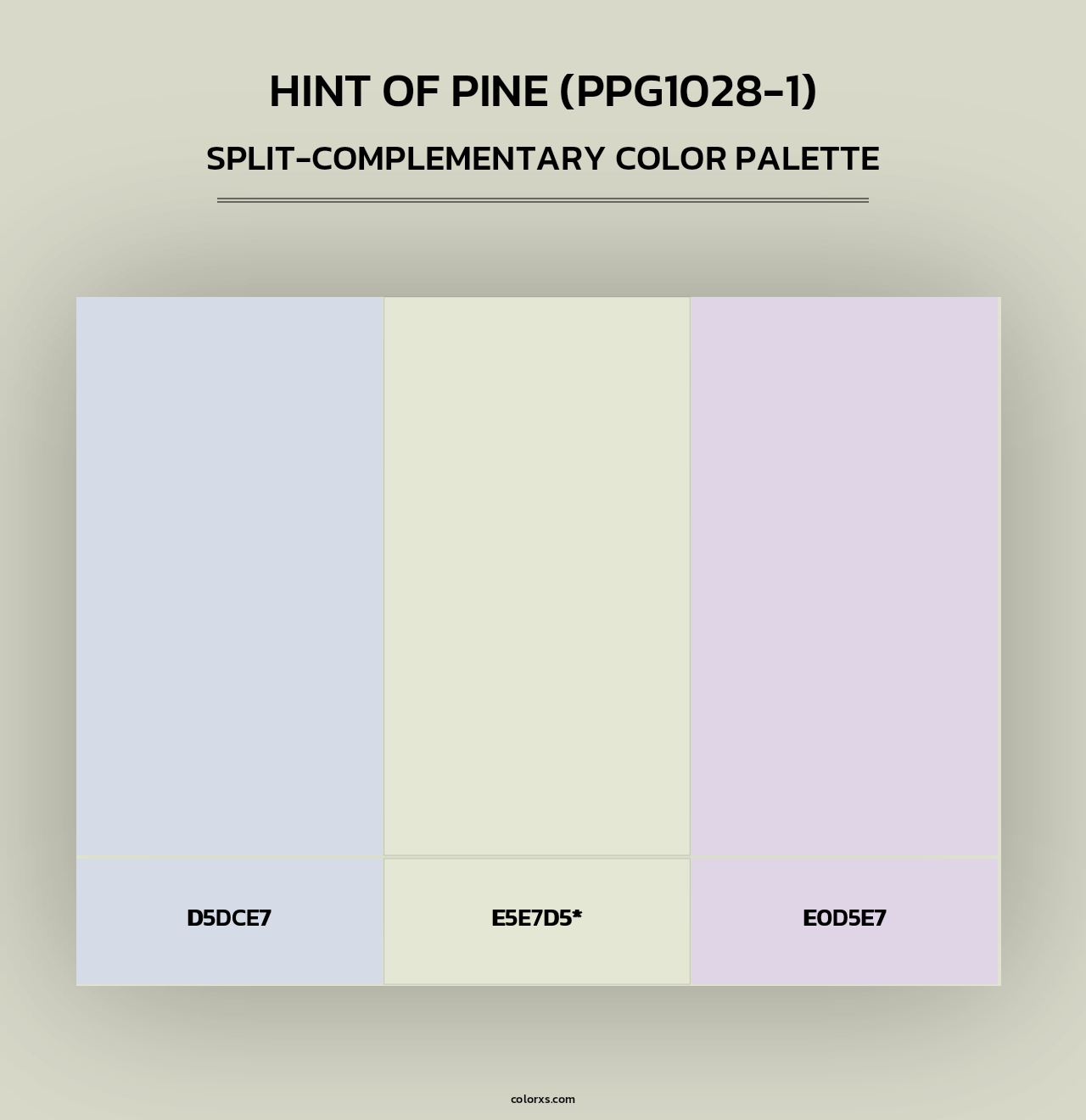 Hint Of Pine (PPG1028-1) - Split-Complementary Color Palette