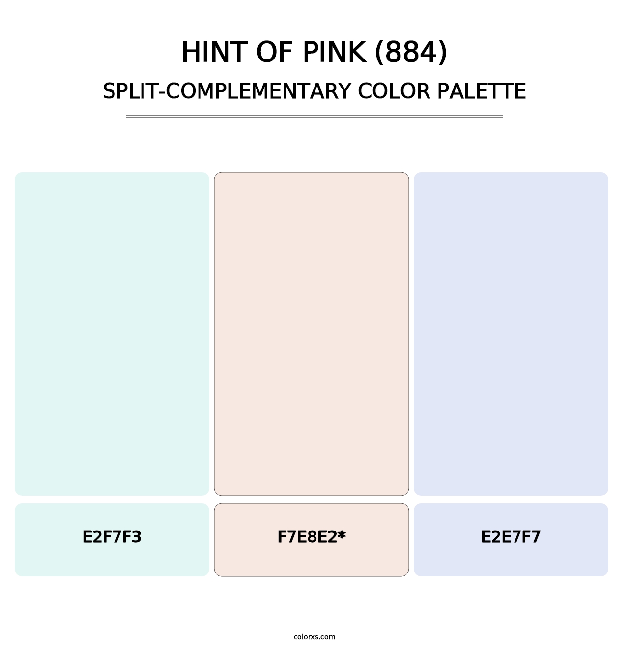 Hint of Pink (884) - Split-Complementary Color Palette