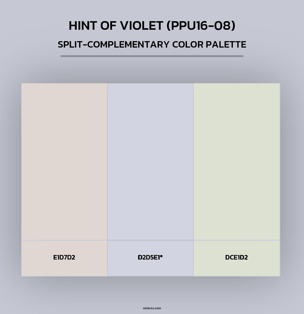Hint Of Violet (PPU16-08) - Split-Complementary Color Palette