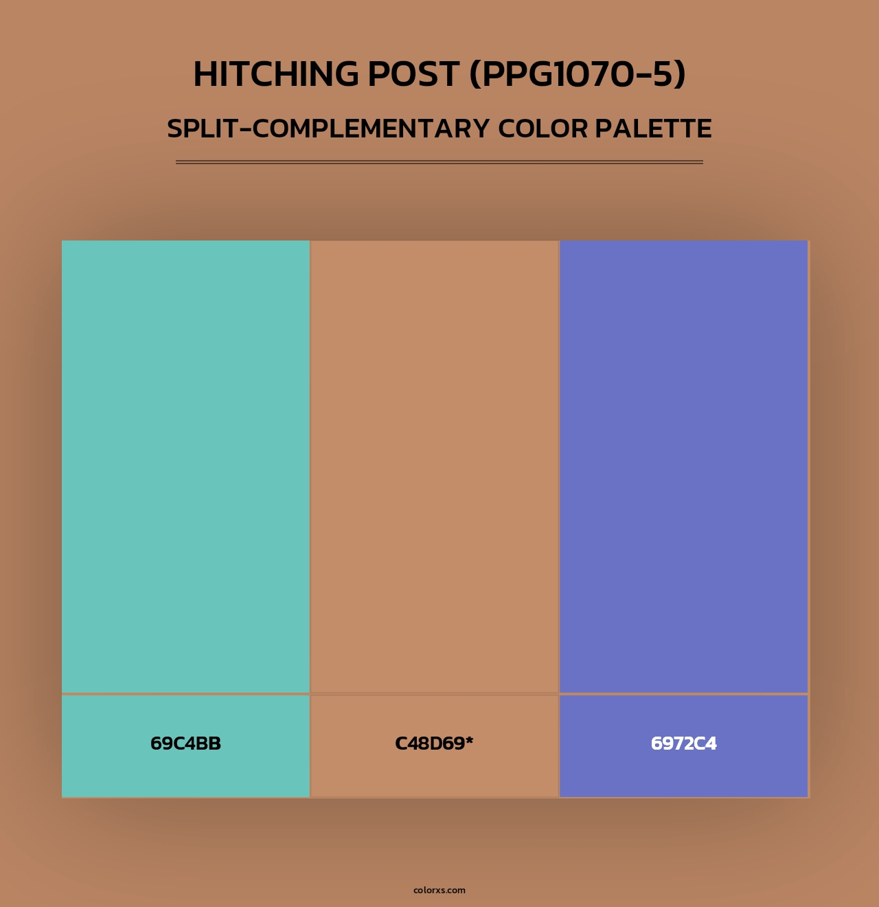 Hitching Post (PPG1070-5) - Split-Complementary Color Palette