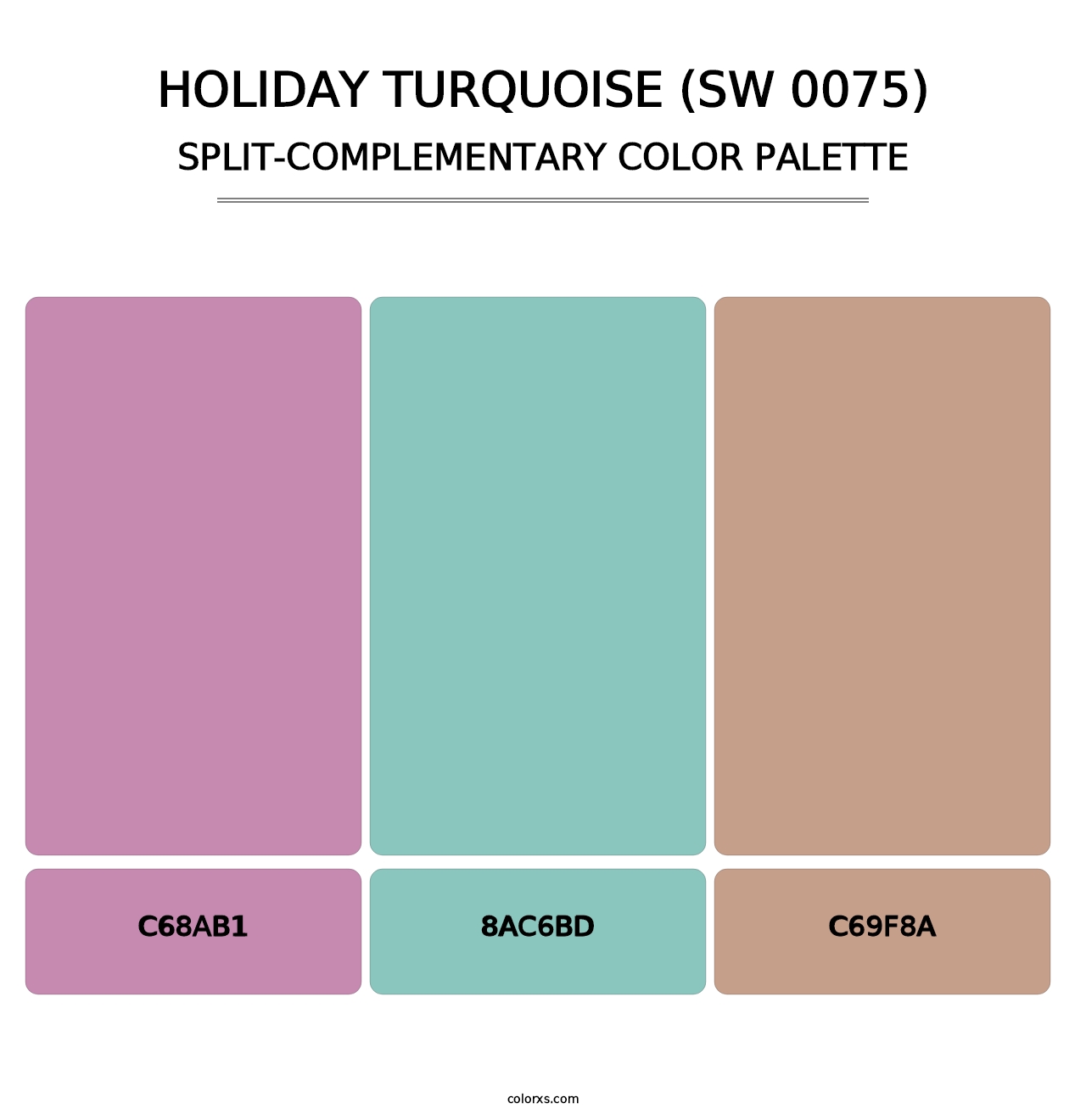 Holiday Turquoise (SW 0075) - Split-Complementary Color Palette