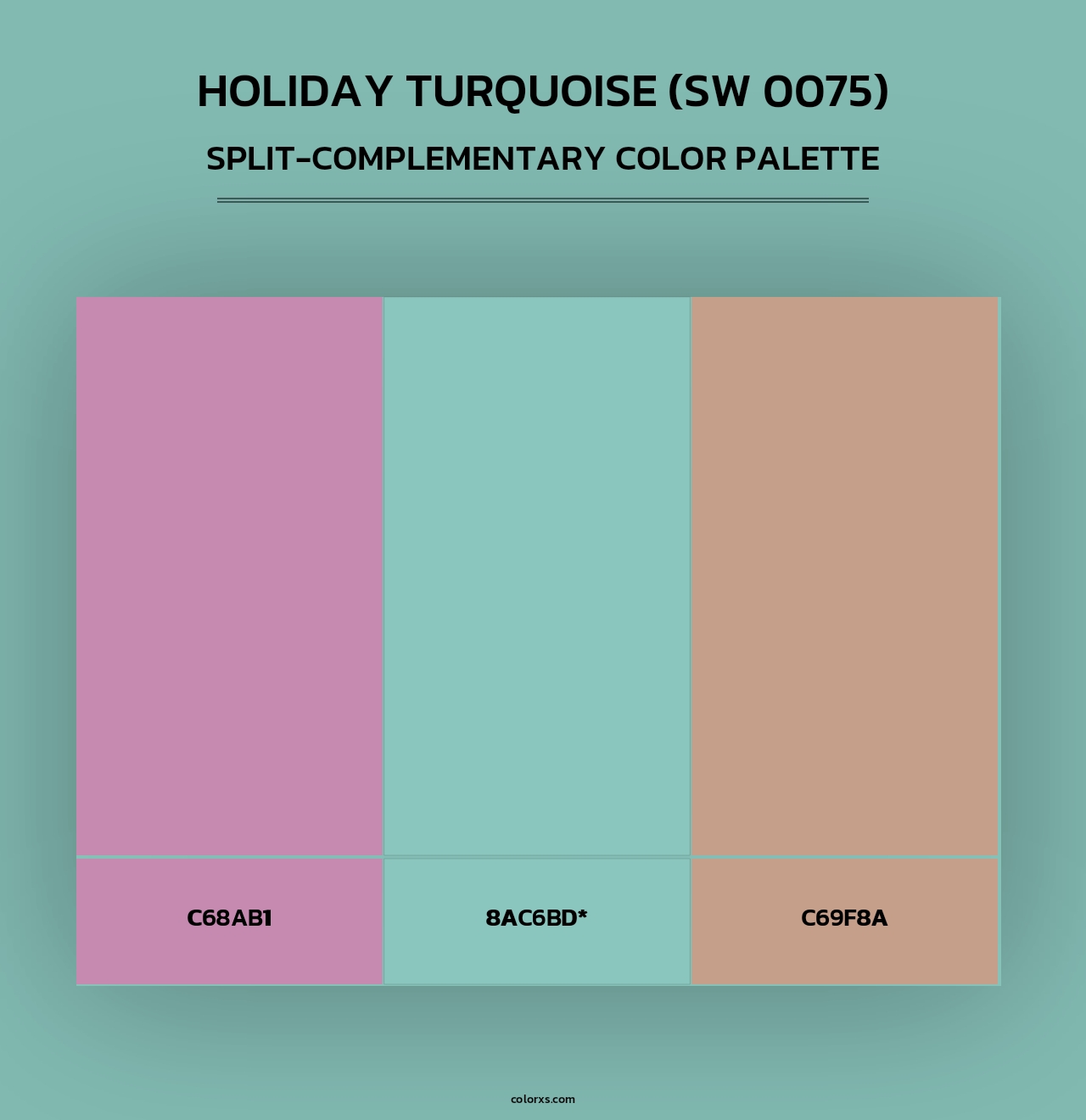 Holiday Turquoise (SW 0075) - Split-Complementary Color Palette