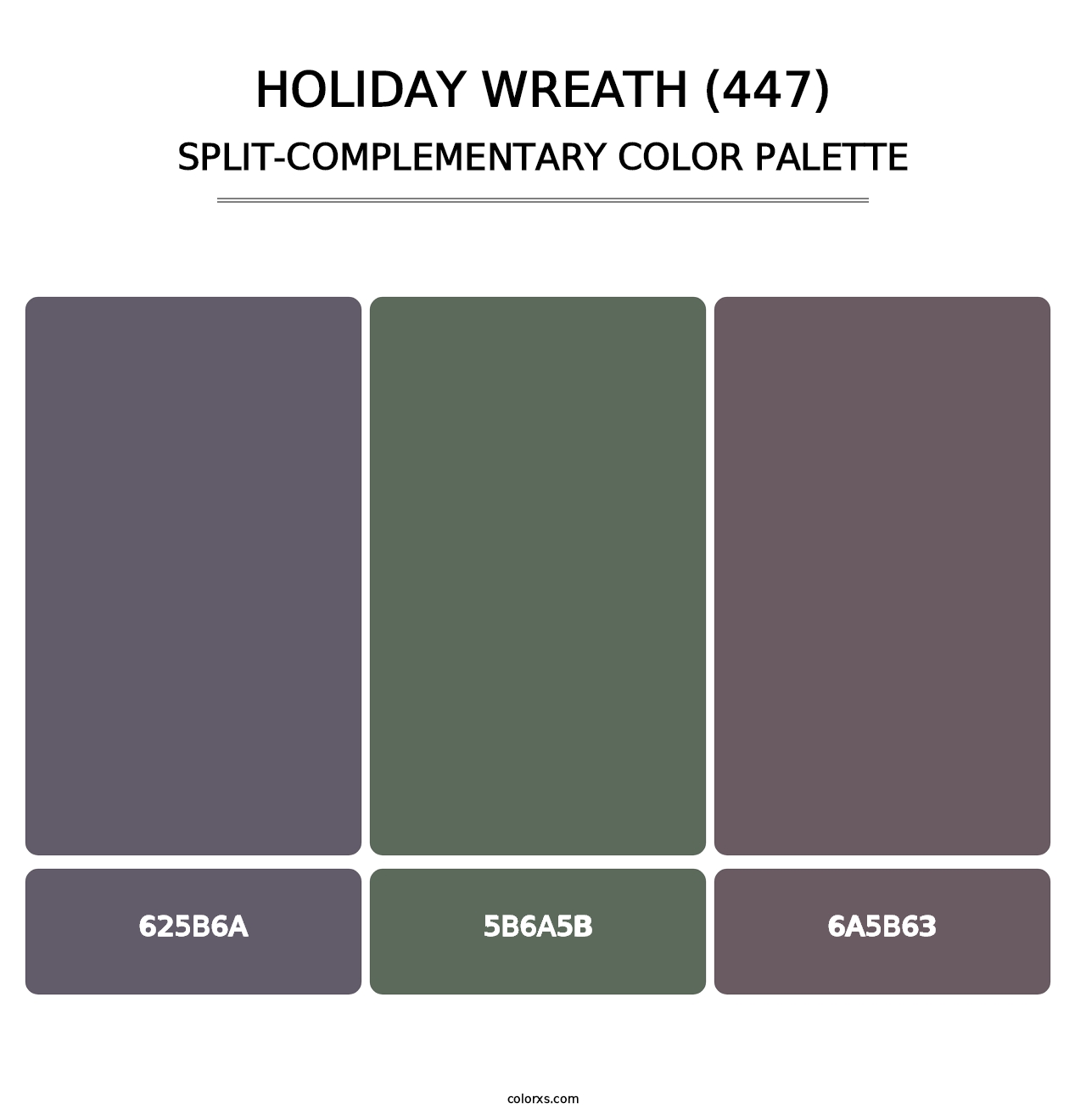 Holiday Wreath (447) - Split-Complementary Color Palette