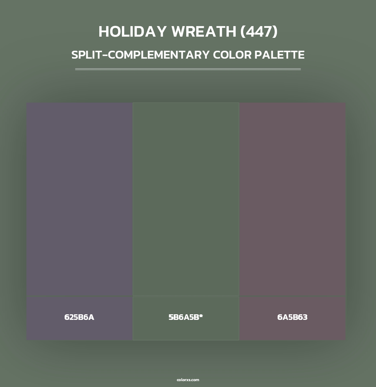 Holiday Wreath (447) - Split-Complementary Color Palette