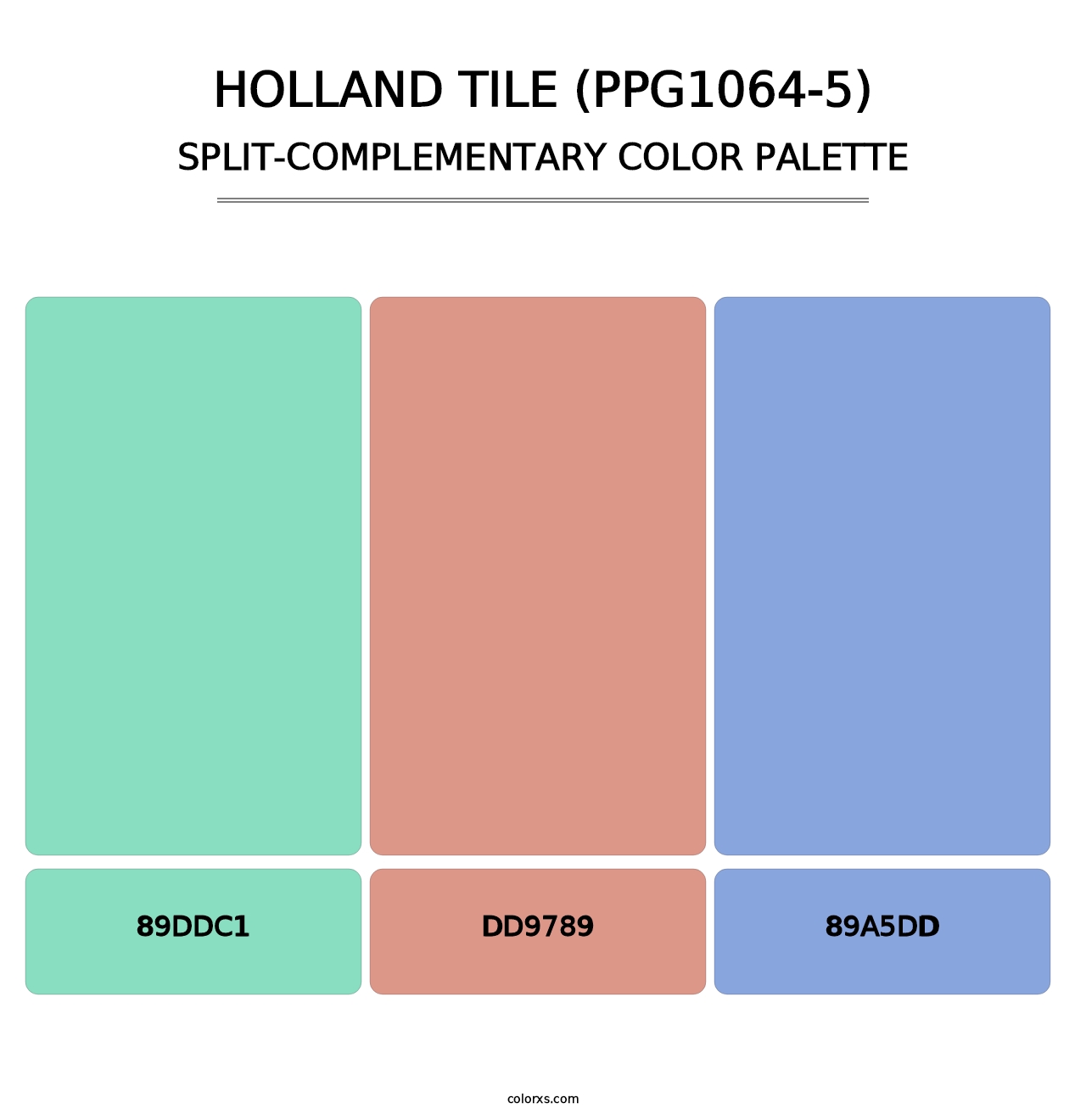 Holland Tile (PPG1064-5) - Split-Complementary Color Palette