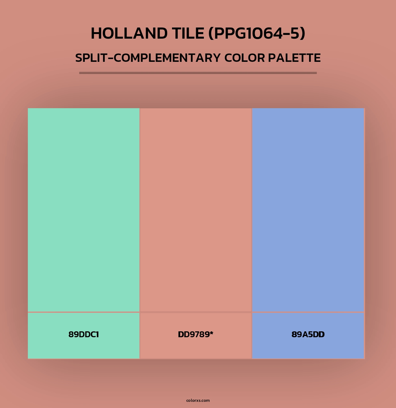 Holland Tile (PPG1064-5) - Split-Complementary Color Palette