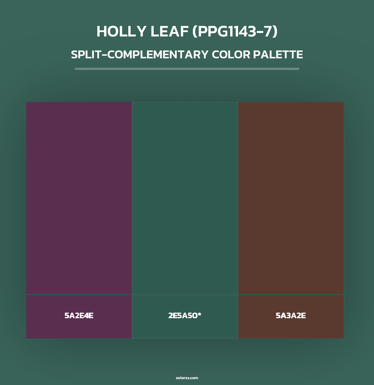 Holly Leaf (PPG1143-7) - Split-Complementary Color Palette