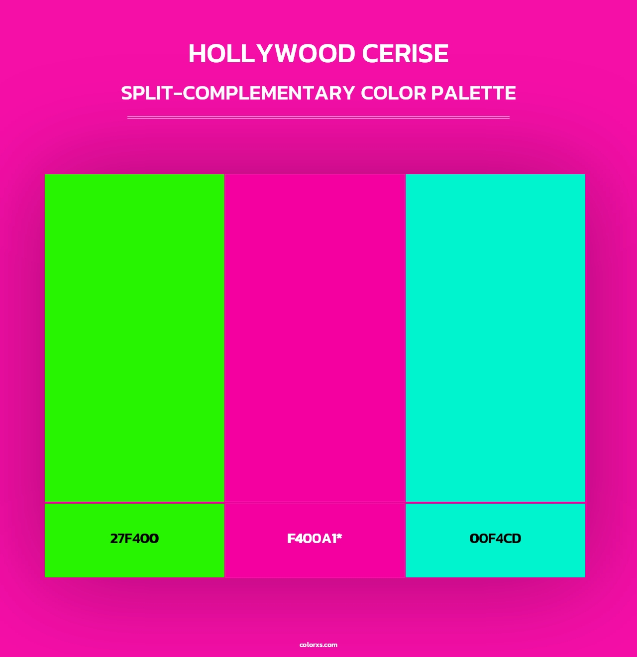 Hollywood Cerise - Split-Complementary Color Palette