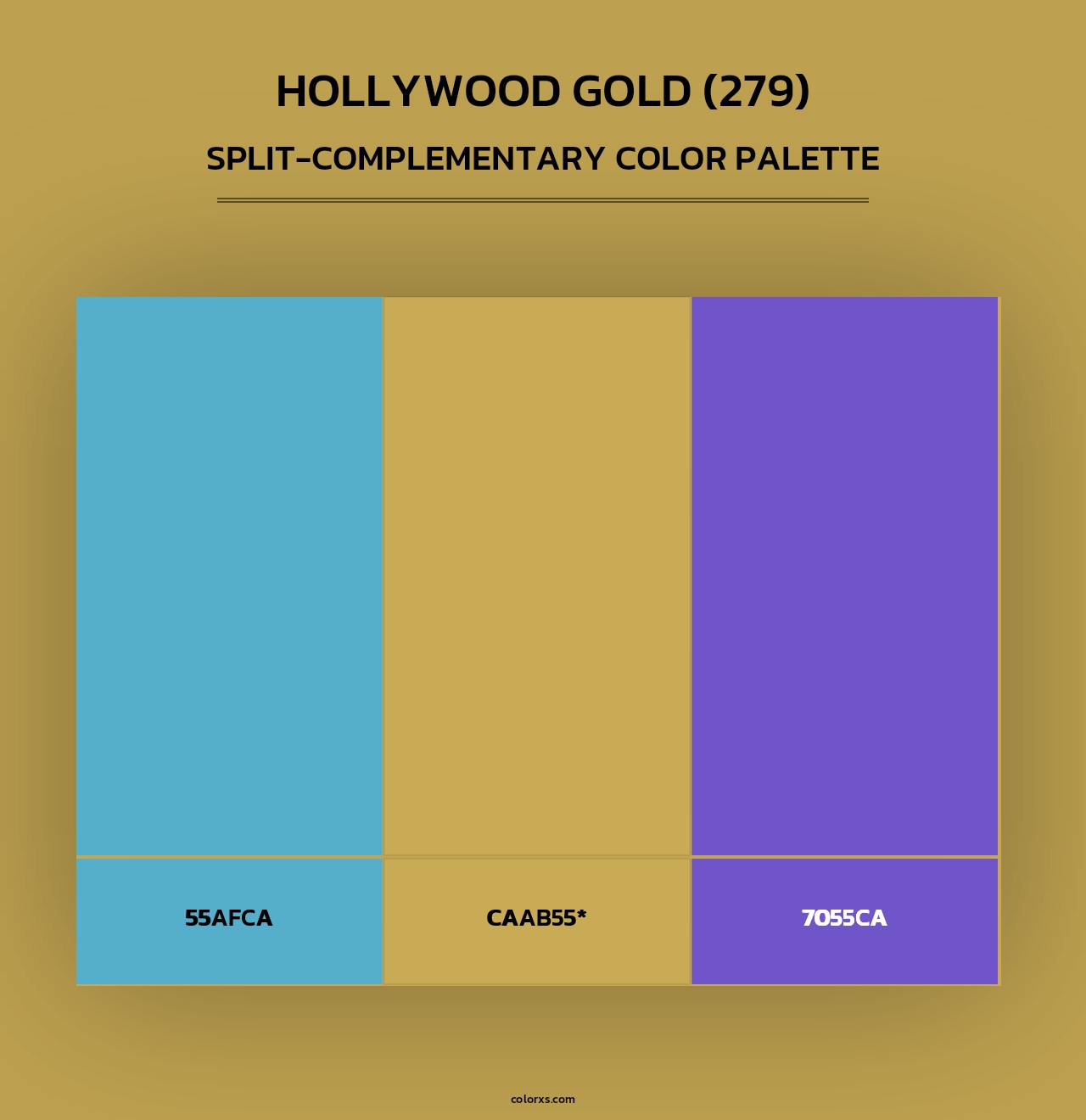 Hollywood Gold (279) - Split-Complementary Color Palette