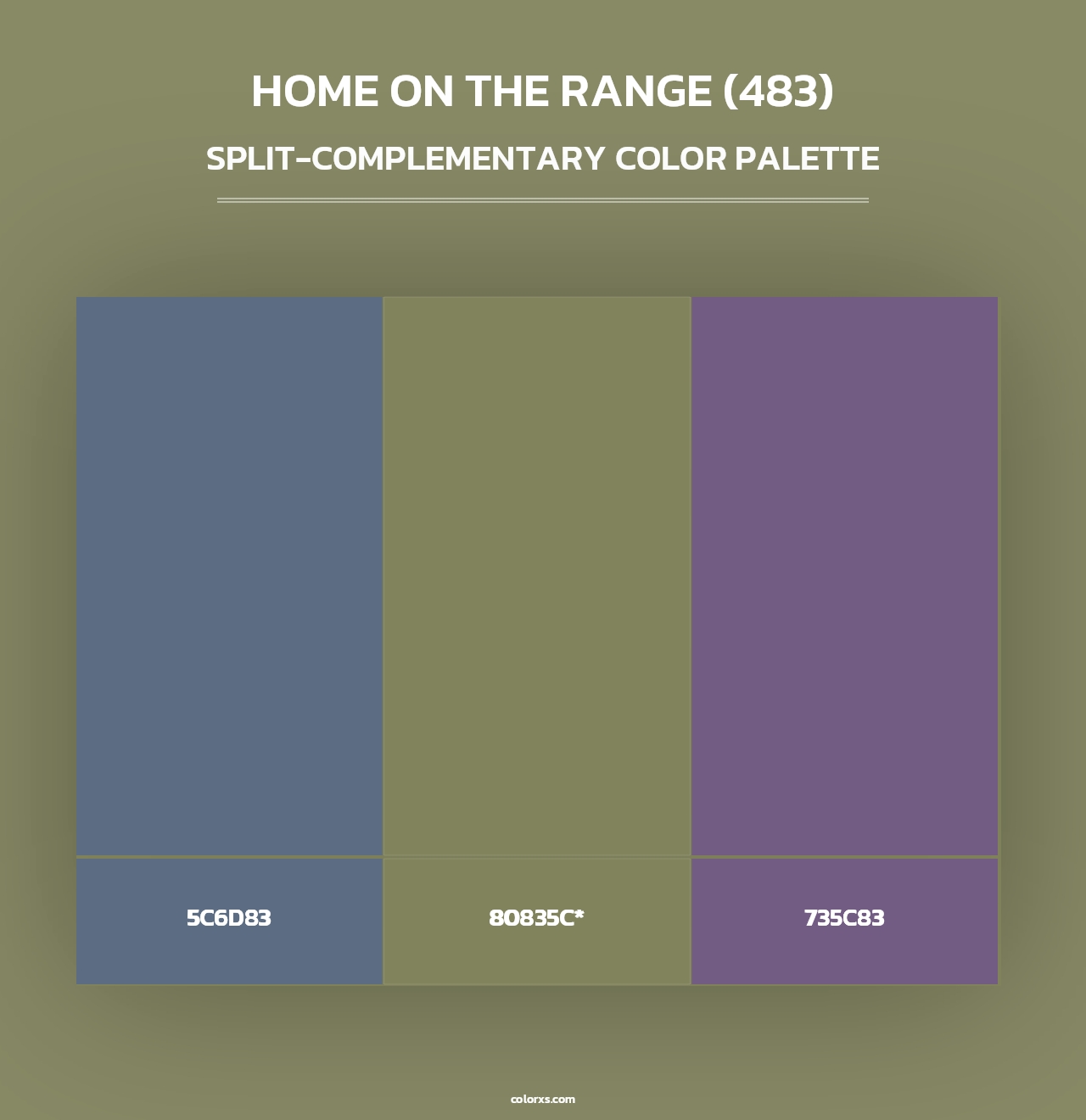 Home on the Range (483) - Split-Complementary Color Palette