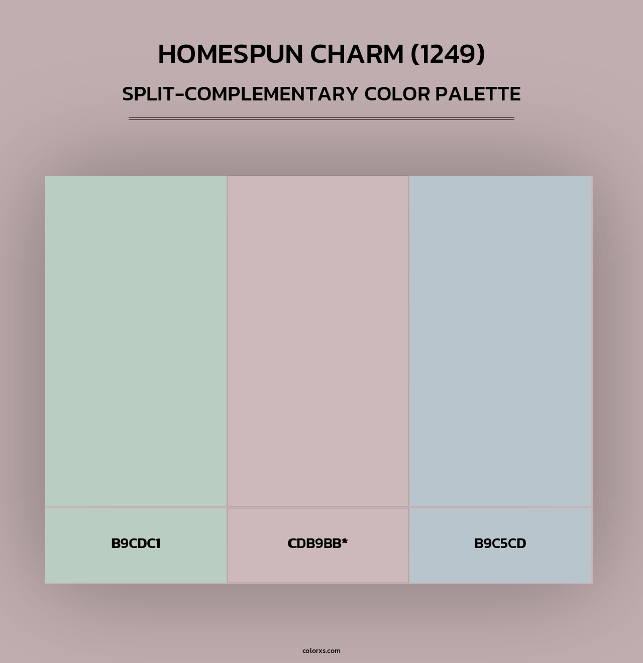 Homespun Charm (1249) - Split-Complementary Color Palette