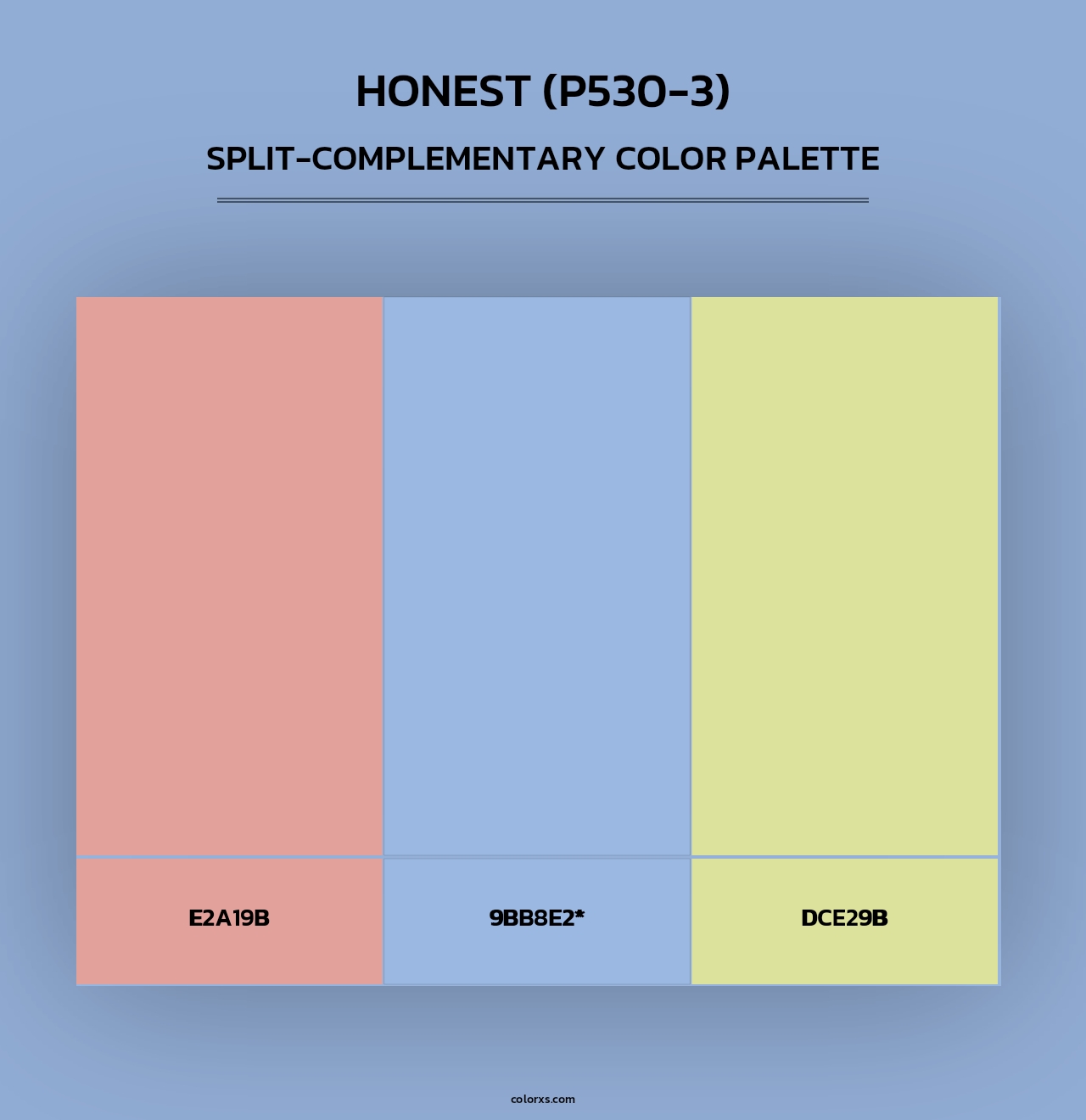 Honest (P530-3) - Split-Complementary Color Palette