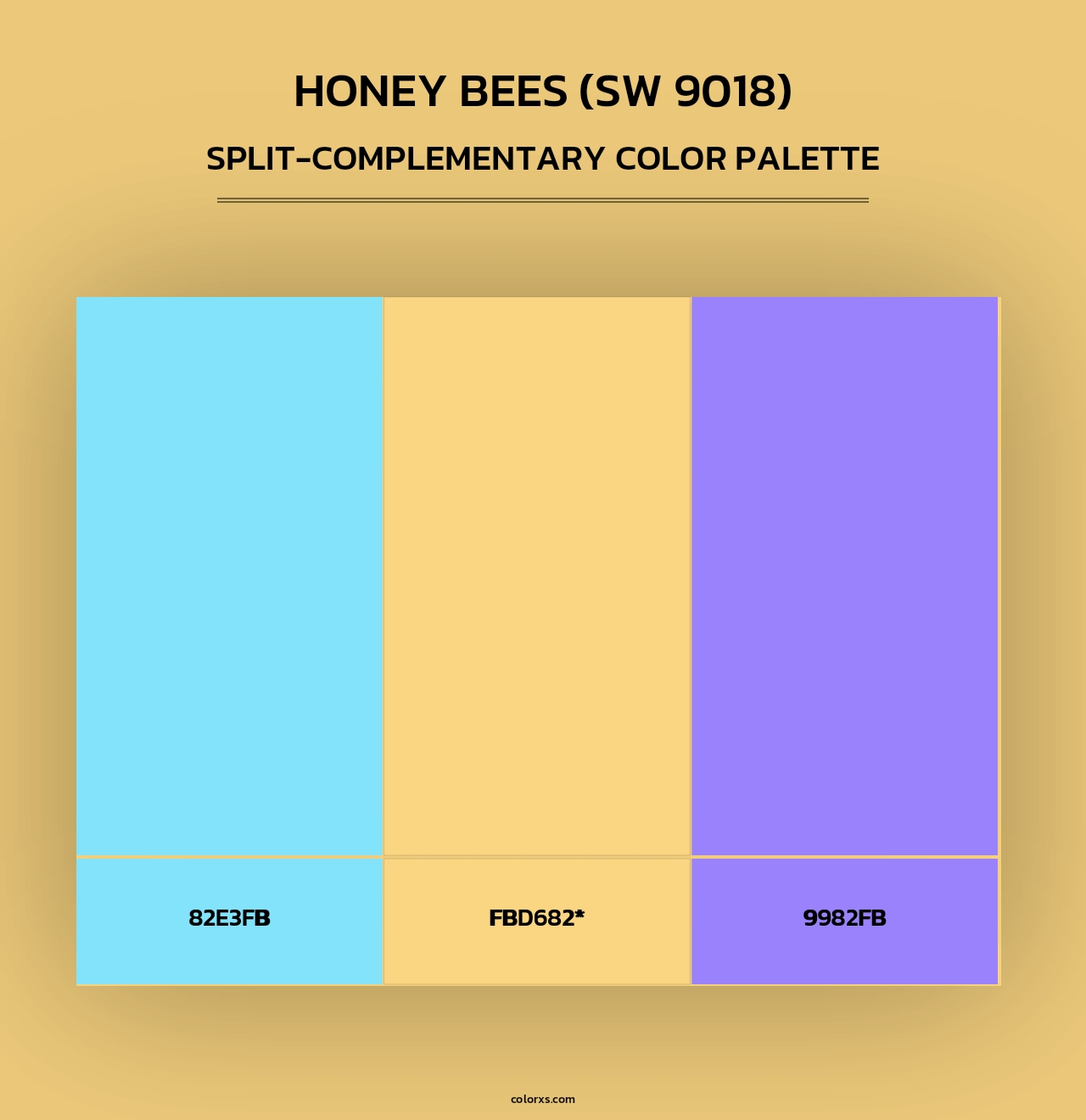 Honey Bees (SW 9018) - Split-Complementary Color Palette