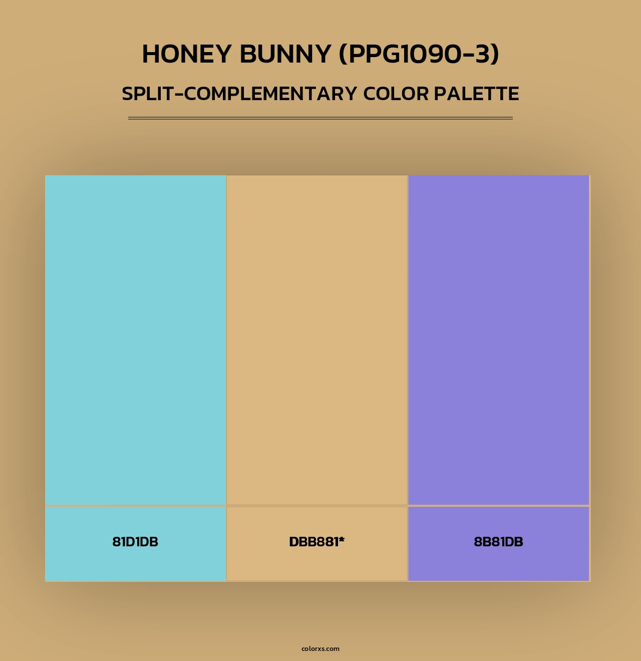 Honey Bunny (PPG1090-3) - Split-Complementary Color Palette