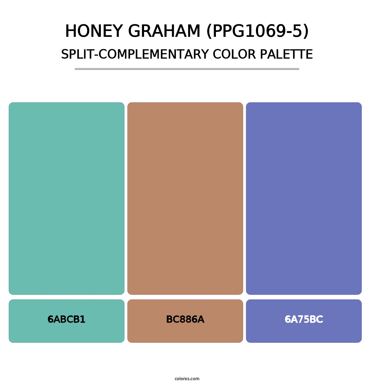 Honey Graham (PPG1069-5) - Split-Complementary Color Palette