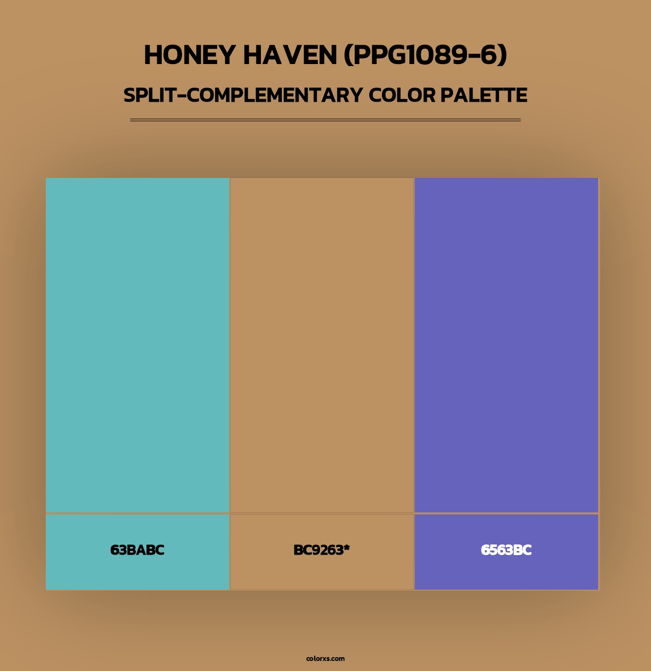 Honey Haven (PPG1089-6) - Split-Complementary Color Palette