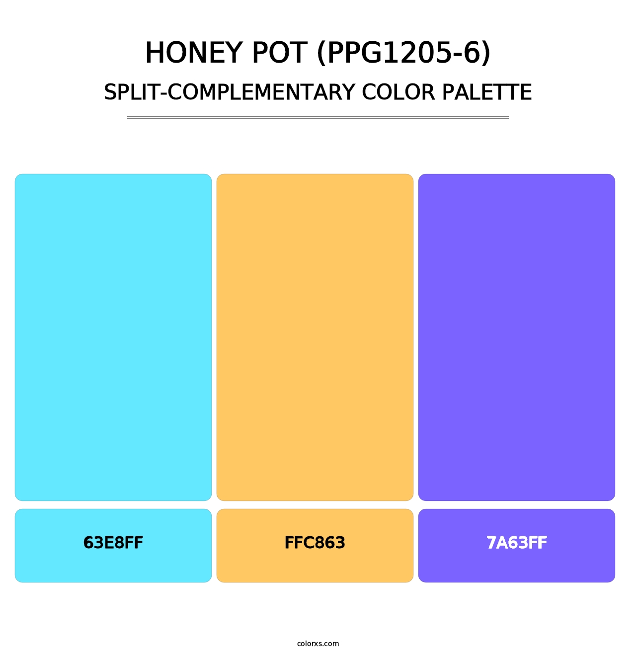 Honey Pot (PPG1205-6) - Split-Complementary Color Palette