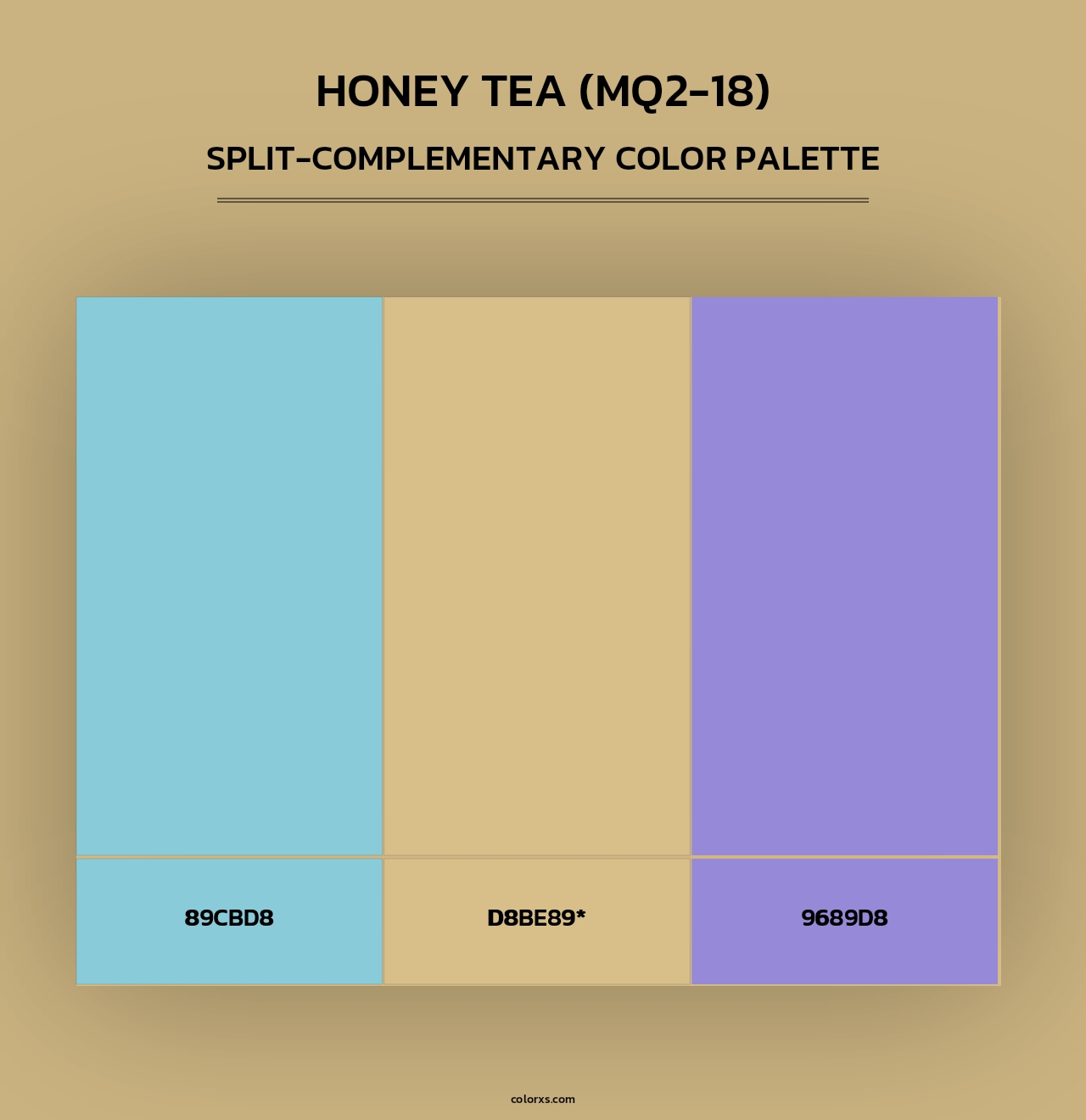 Honey Tea (MQ2-18) - Split-Complementary Color Palette