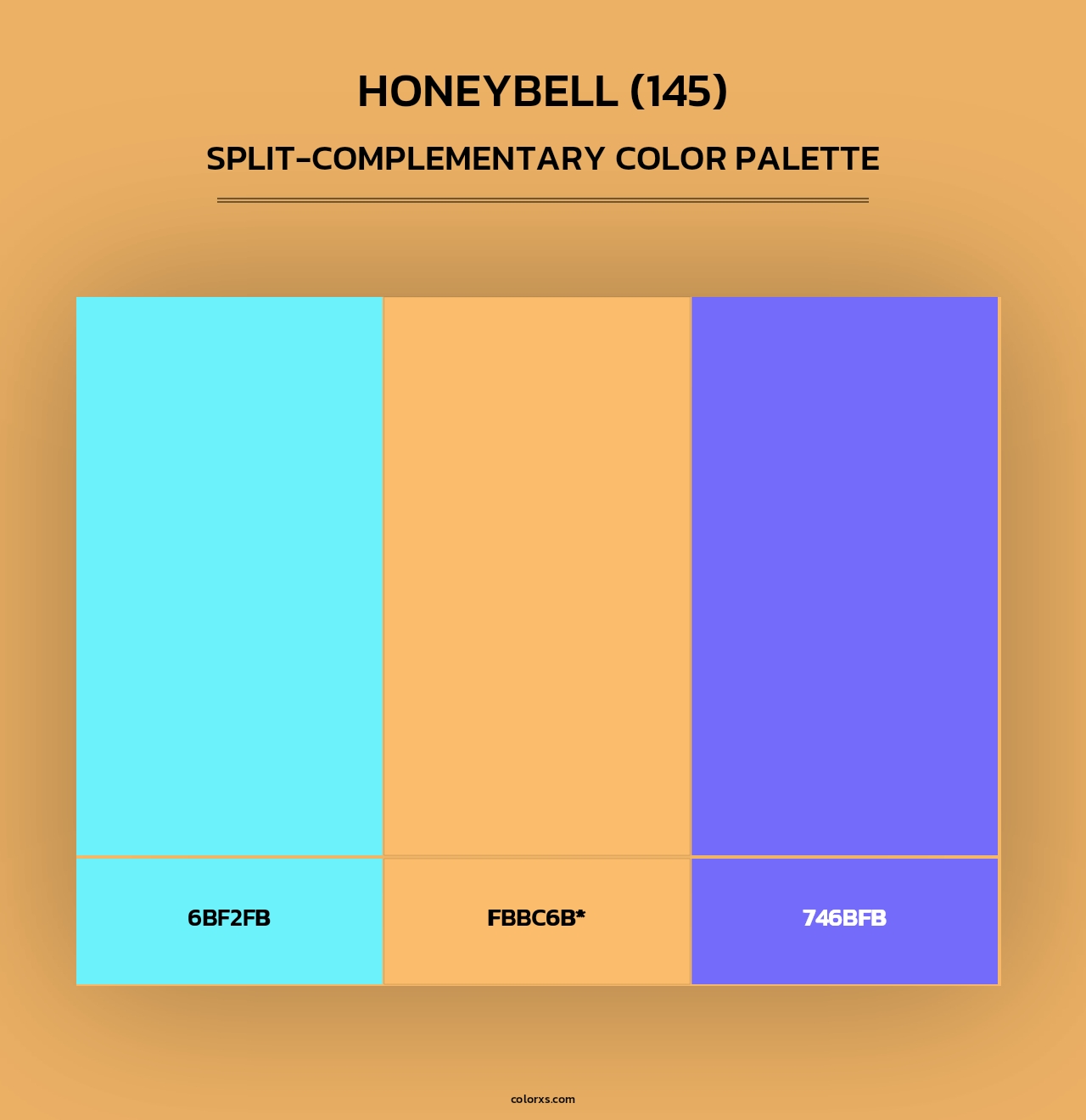 Honeybell (145) - Split-Complementary Color Palette
